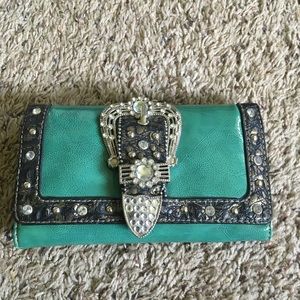 Teal Bling Wallet